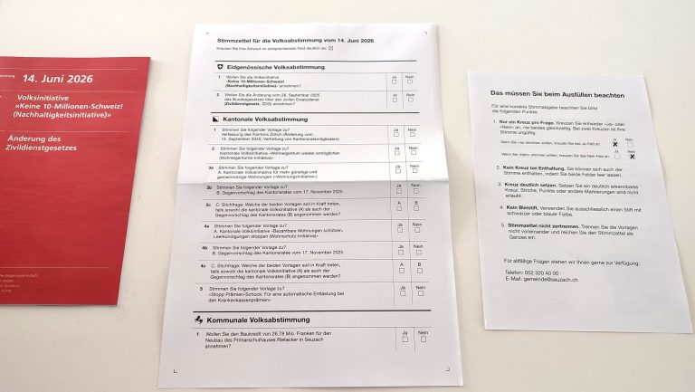 Abstimmungsunterlagen e voting 14 Juni 2026