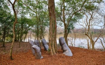 Skulptur "The caring Hand" von Beat Huber im Freedom Monument Sculpture Park 2024