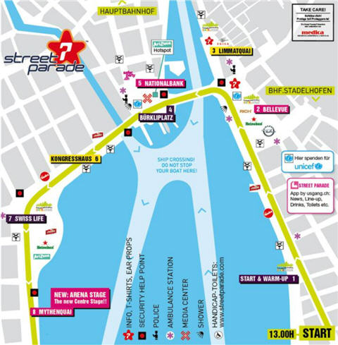 Streetparade die Route 2013