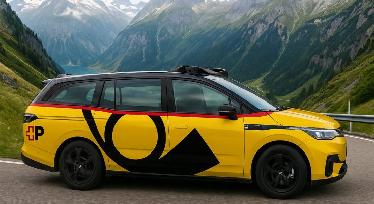 Postauto selbstfahrender Bus 2025